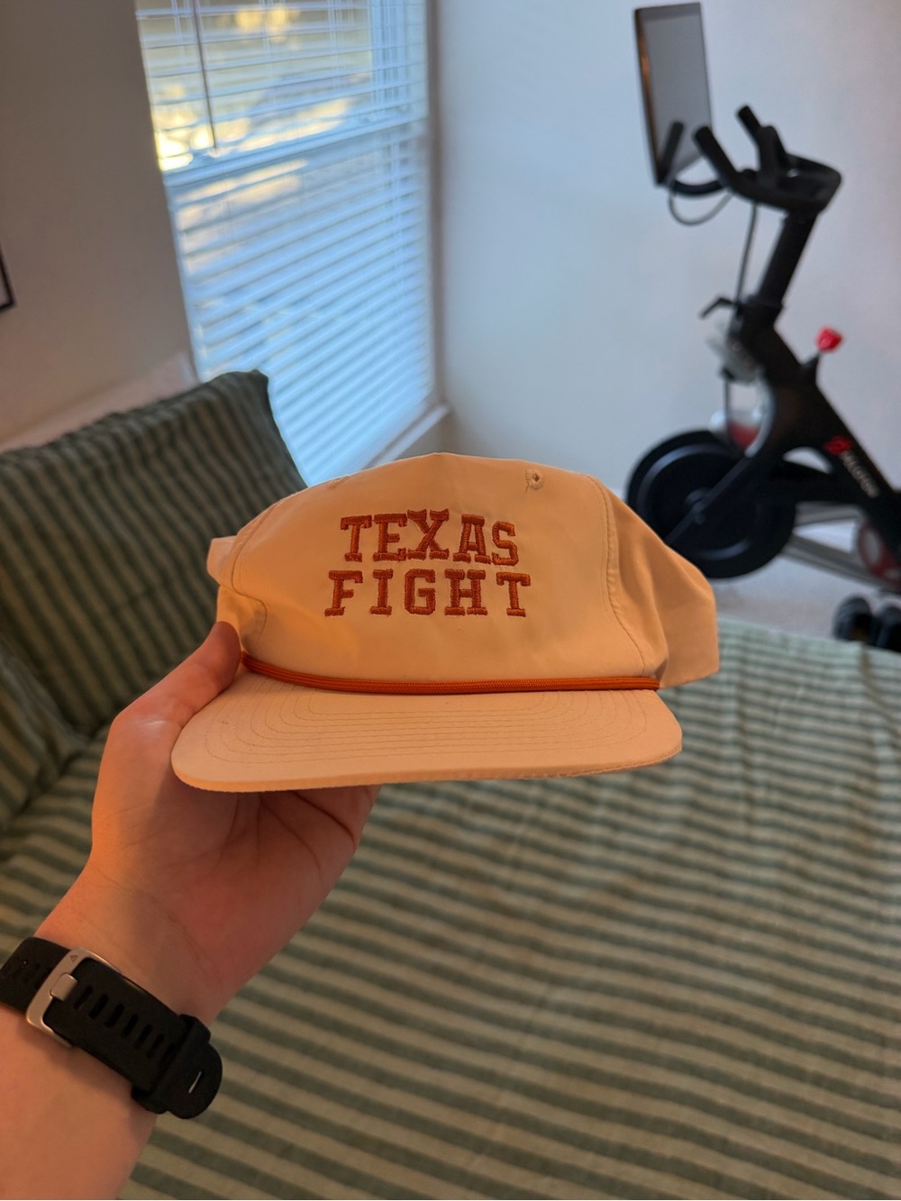 Texas Fight Embroidered Beige Cap